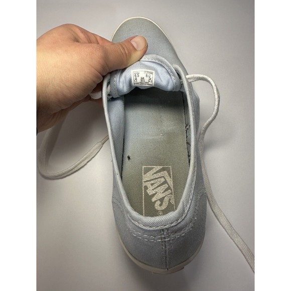 Vans Women’s 8  Men’s 6.5 Light Blue Organically Grown Cotton Upper Eco Outsoles - Picture 9 of 14